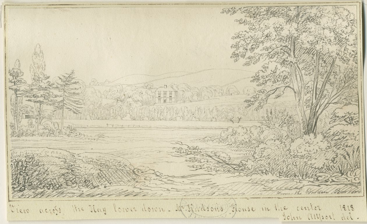 Burton-upon-Trent: ritning med penna och bläck, 1818 av John Allport
