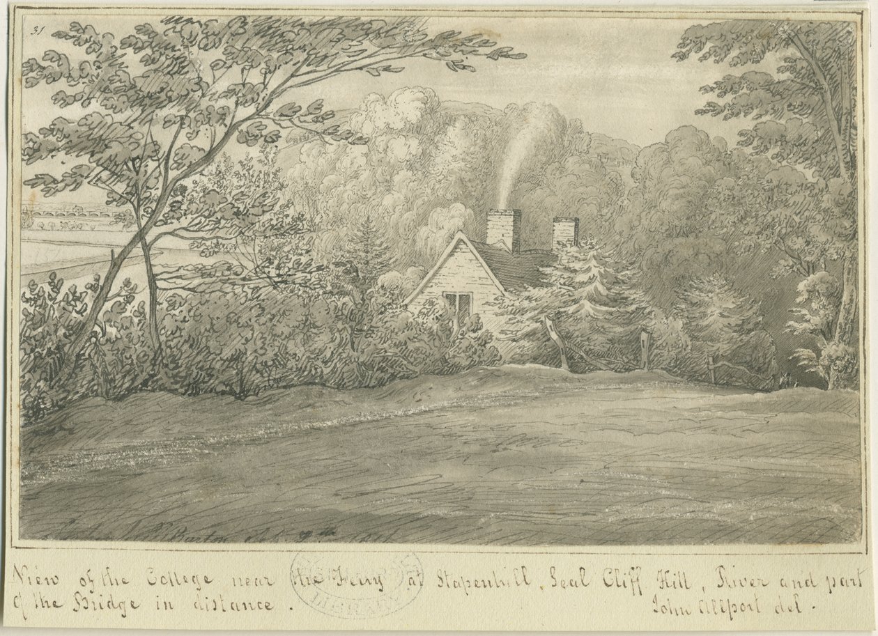 Burton-upon-Trent: ritning med penna och bläck, nd [1799-1854] av John Allport
