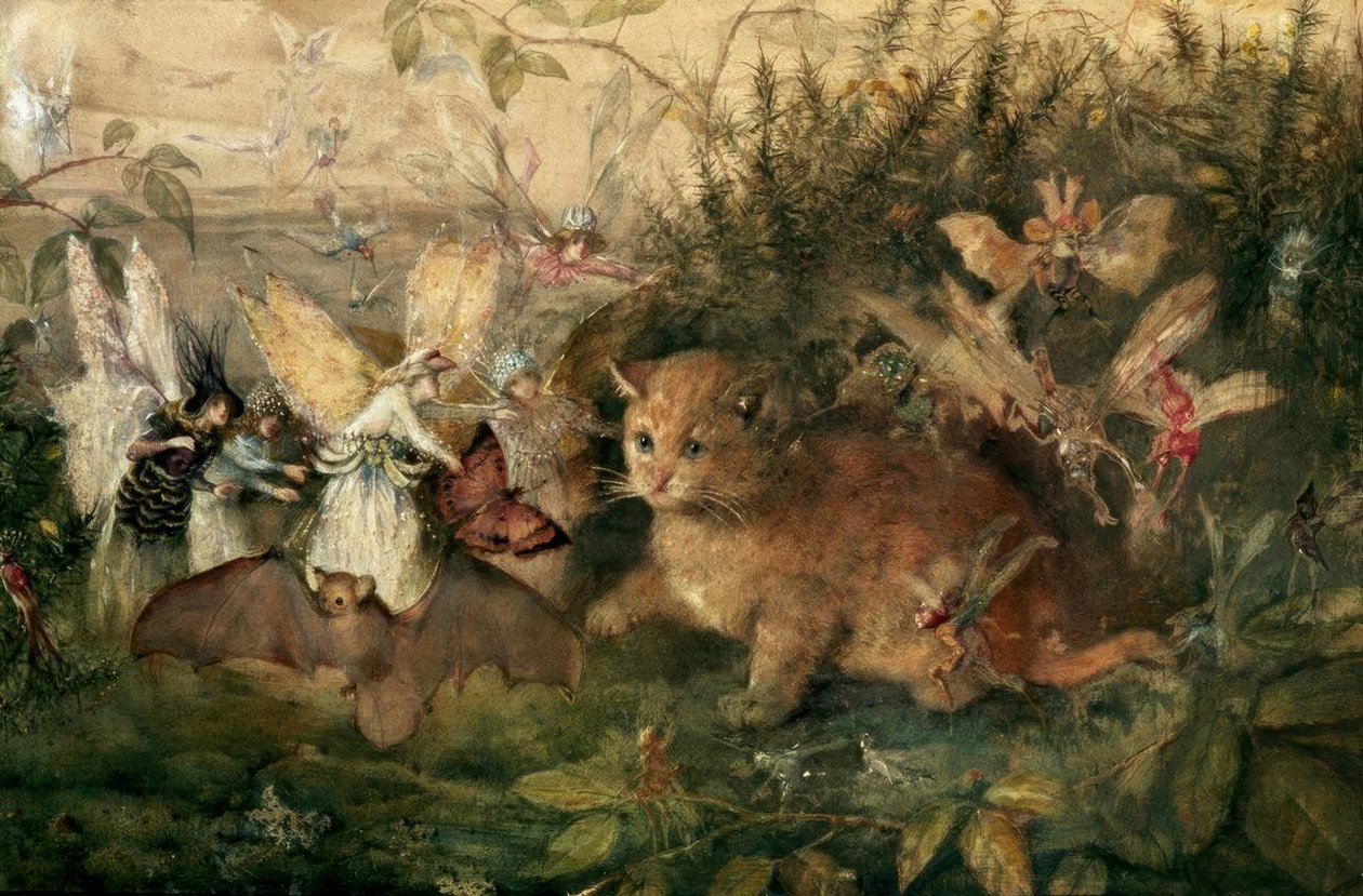 Katt bland älvor av John Anster Fitzgerald