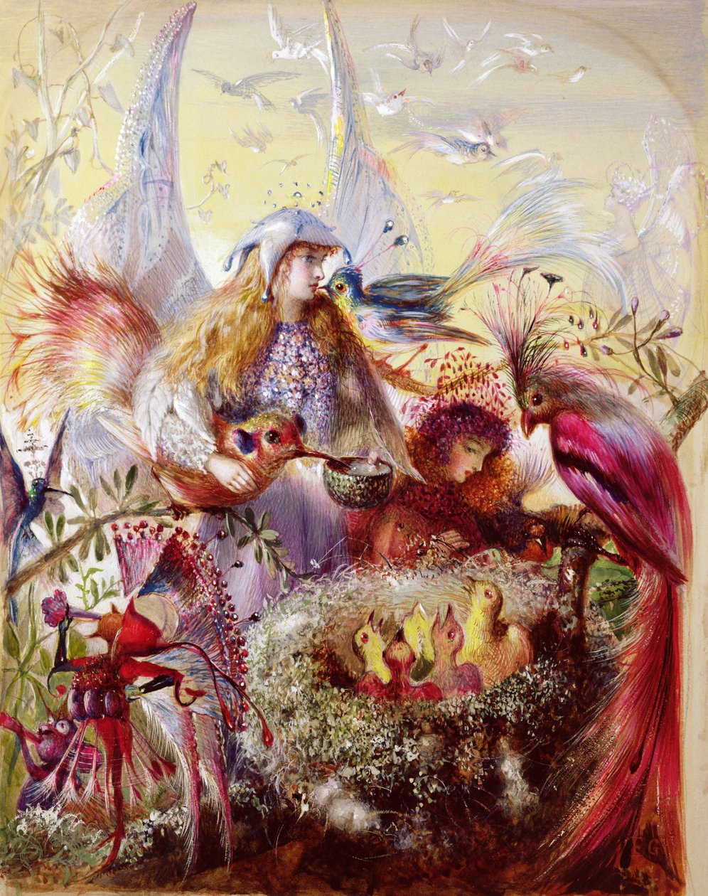 Fairies na Ndege swed av John Anster Fitzgerald