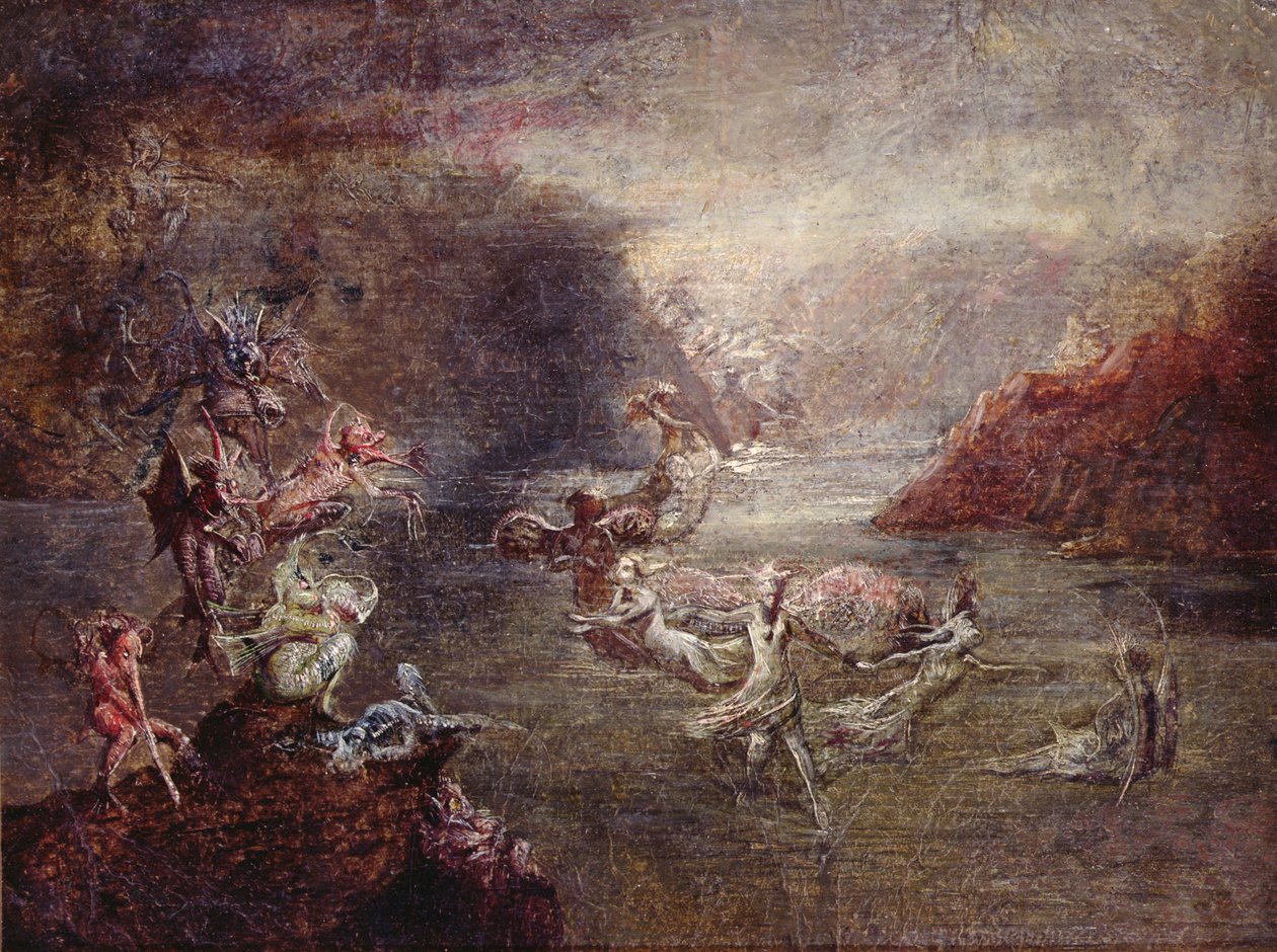 The Fairy Lake (olja ombord) av John Anster Fitzgerald