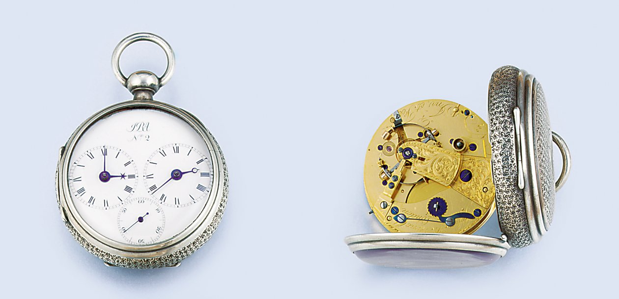 George III medelvärde och siderisk fickkronometer med Z-balans, nr 2 (metall & emalj) av John Arnold