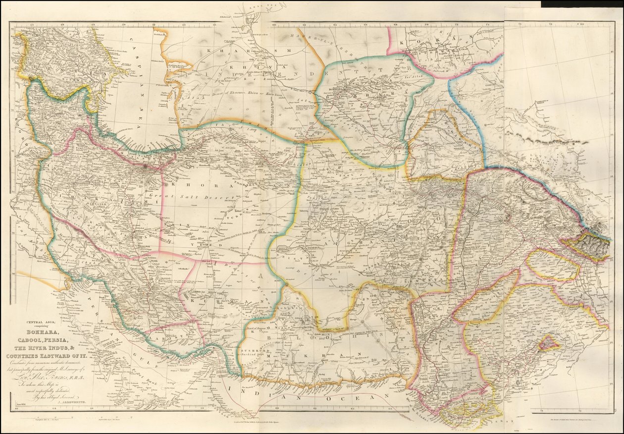 1842 års karta över Centralasien av John Arrowsmith av John Arrowsmith