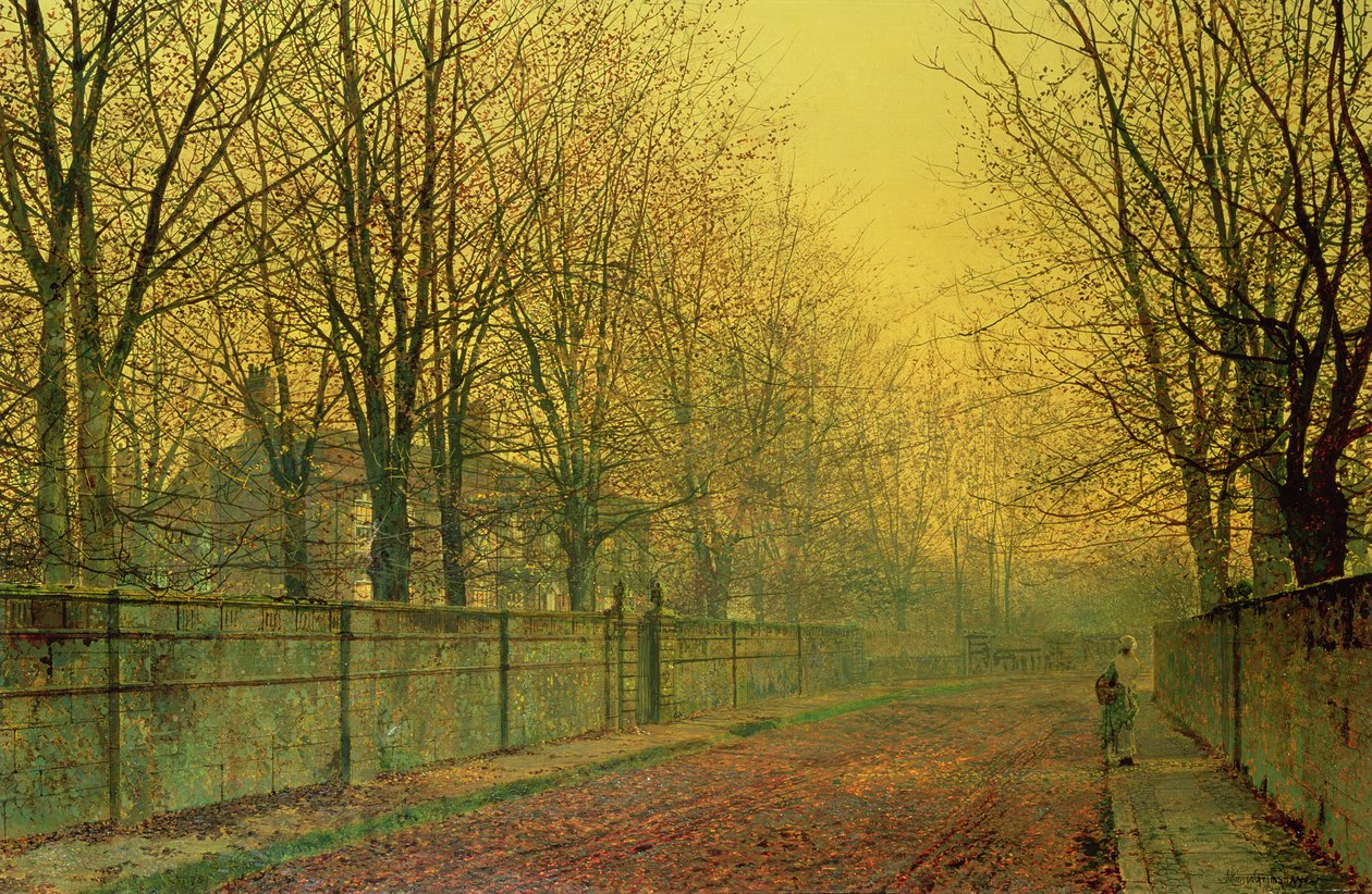 I höstens gyllene sken, 1884 av John Atkinson Grimshaw