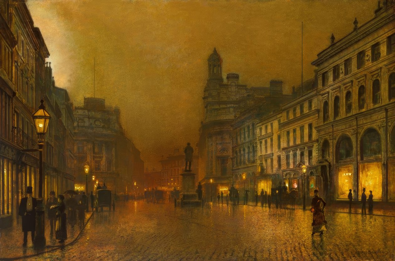 Manchester, St. Ann’s Square / målning av J.A. Grimshaw av John Atkinson Grimshaw