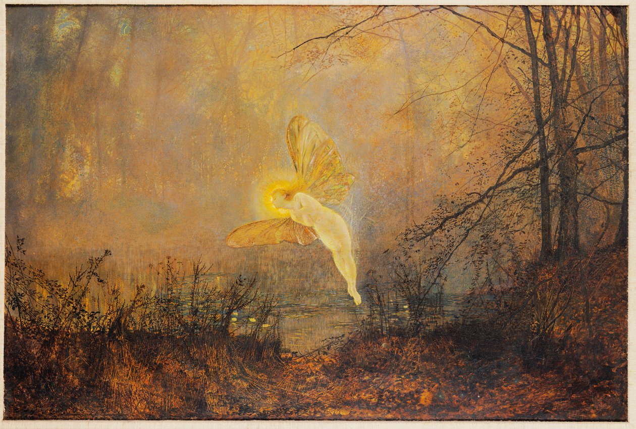 Midsommarnatt, eller "Iris", 1876 av John Atkinson Grimshaw