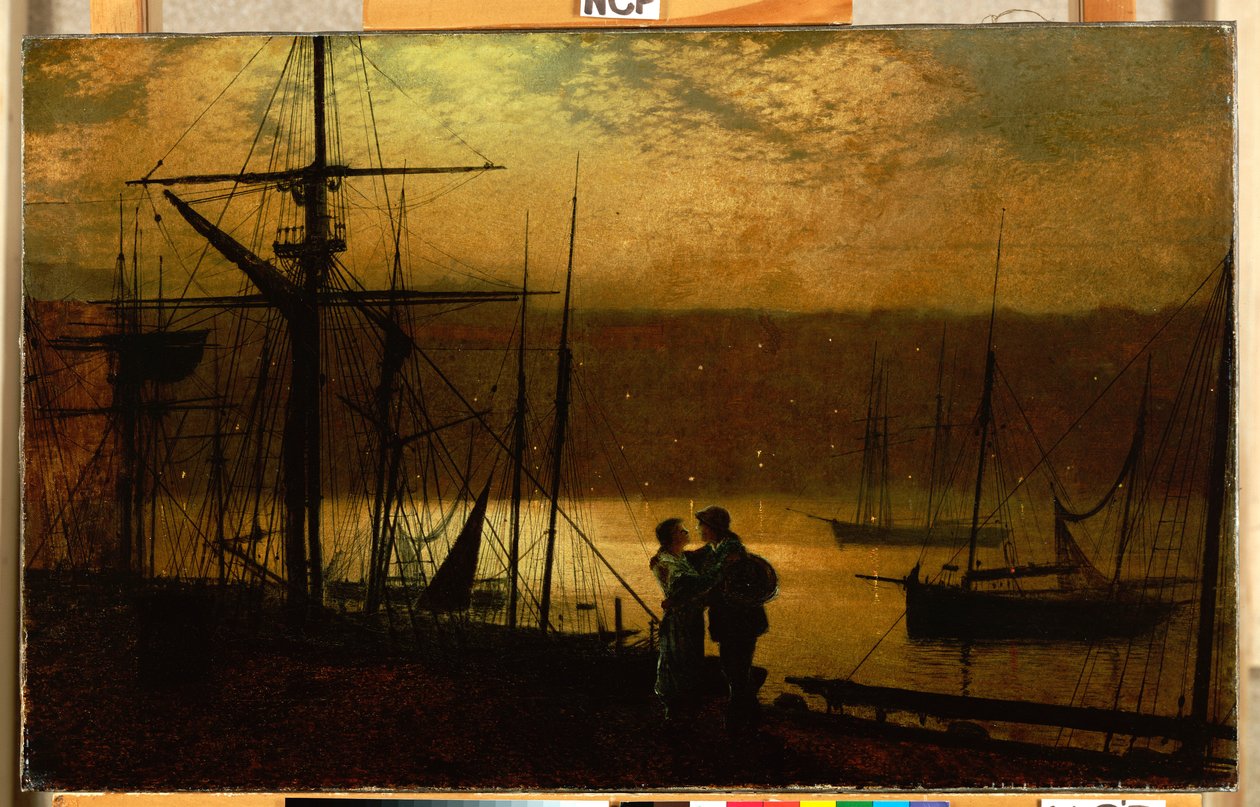 Outward Bound - utsikt över Whitby, 1887 av John Atkinson Grimshaw