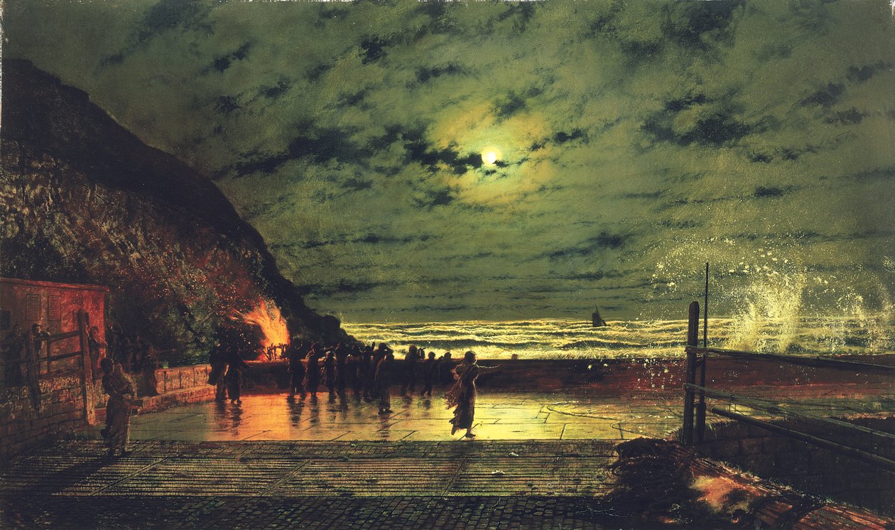 Hamnblossen, 1879 av John Atkinson Grimshaw