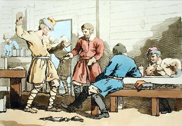 En Kaback, etsad av konstnären, publicerad 1803 (färg litho) av John Augustus Atkinson