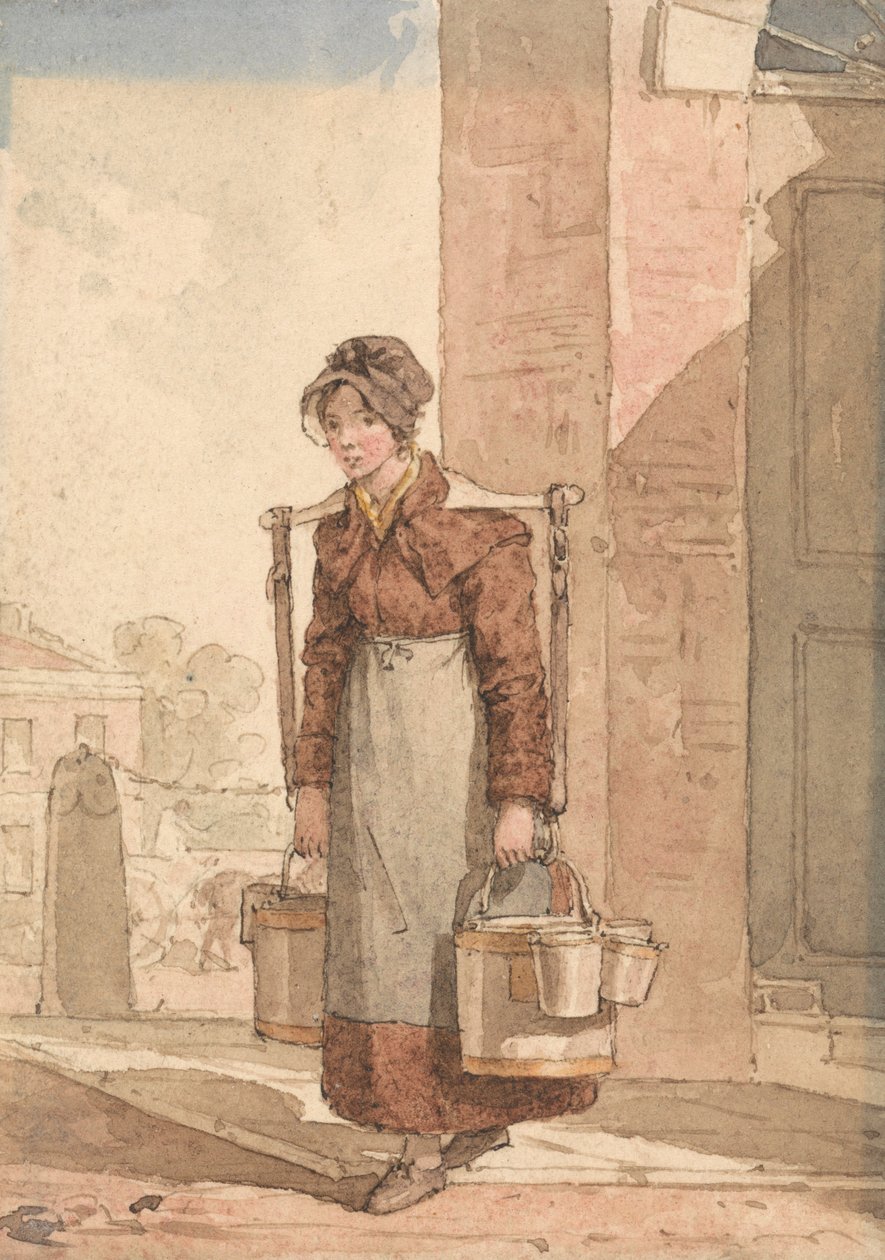 En mjölkerska av John Augustus Atkinson