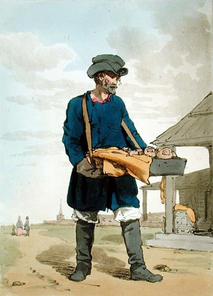 Kalatchnik, etsat av konstnären, publicerad 1804 (färg litho) av John Augustus Atkinson