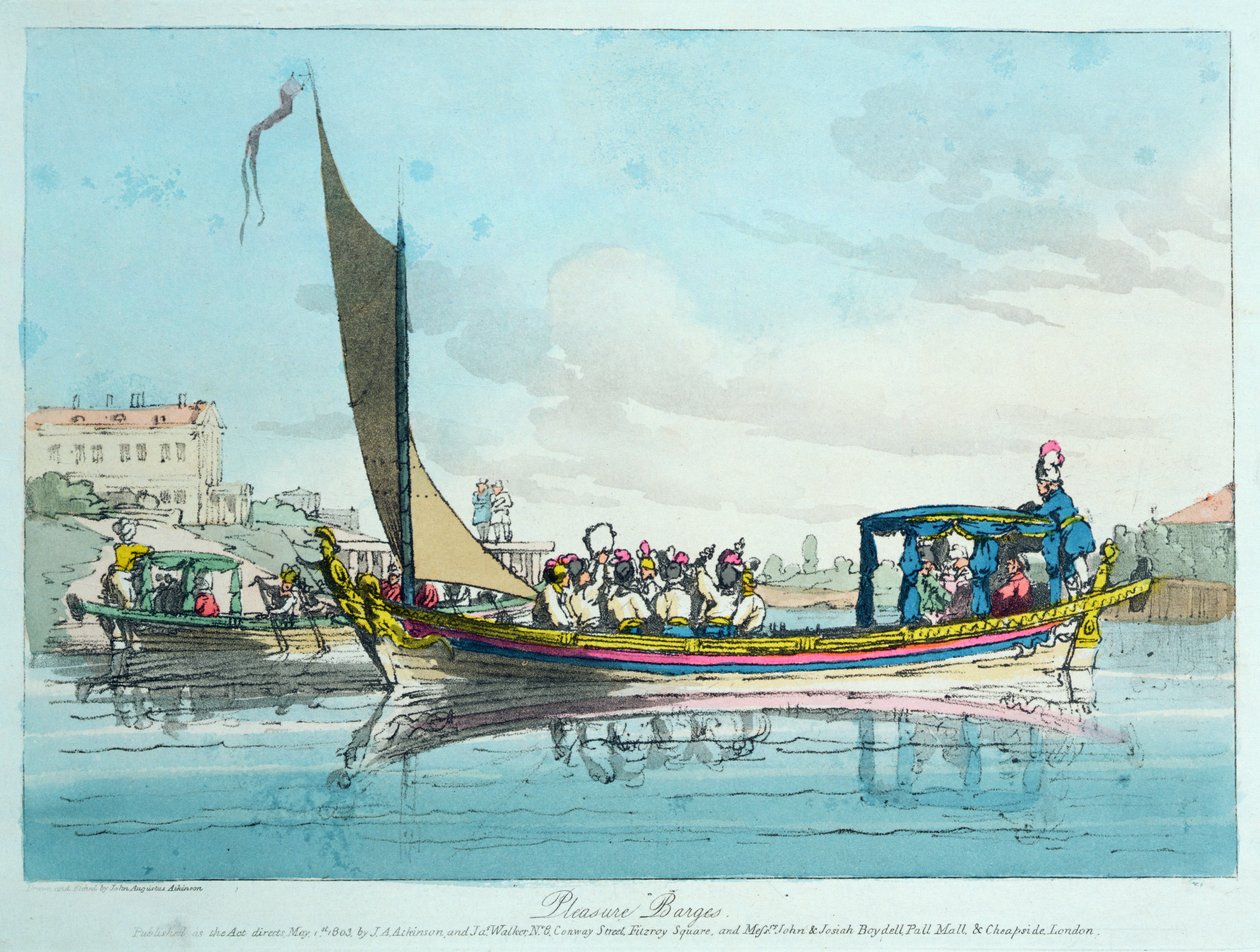 Nöjespråmar, 1803 av John Augustus Atkinson