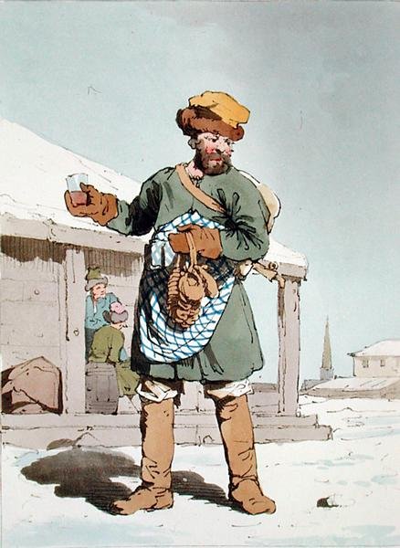 Zbitenshik, etsad av konstnären, publicerad 1804 (färg litho) av John Augustus Atkinson