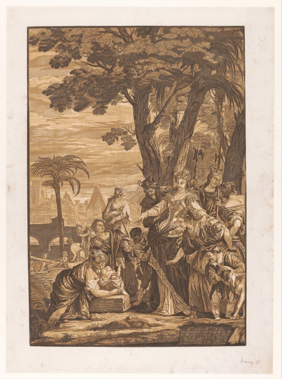 Moses hittas av faraos dotter Konstverk av venetianska mästare (serietitel) Operaval (serietitel) av John Baptist Jackson