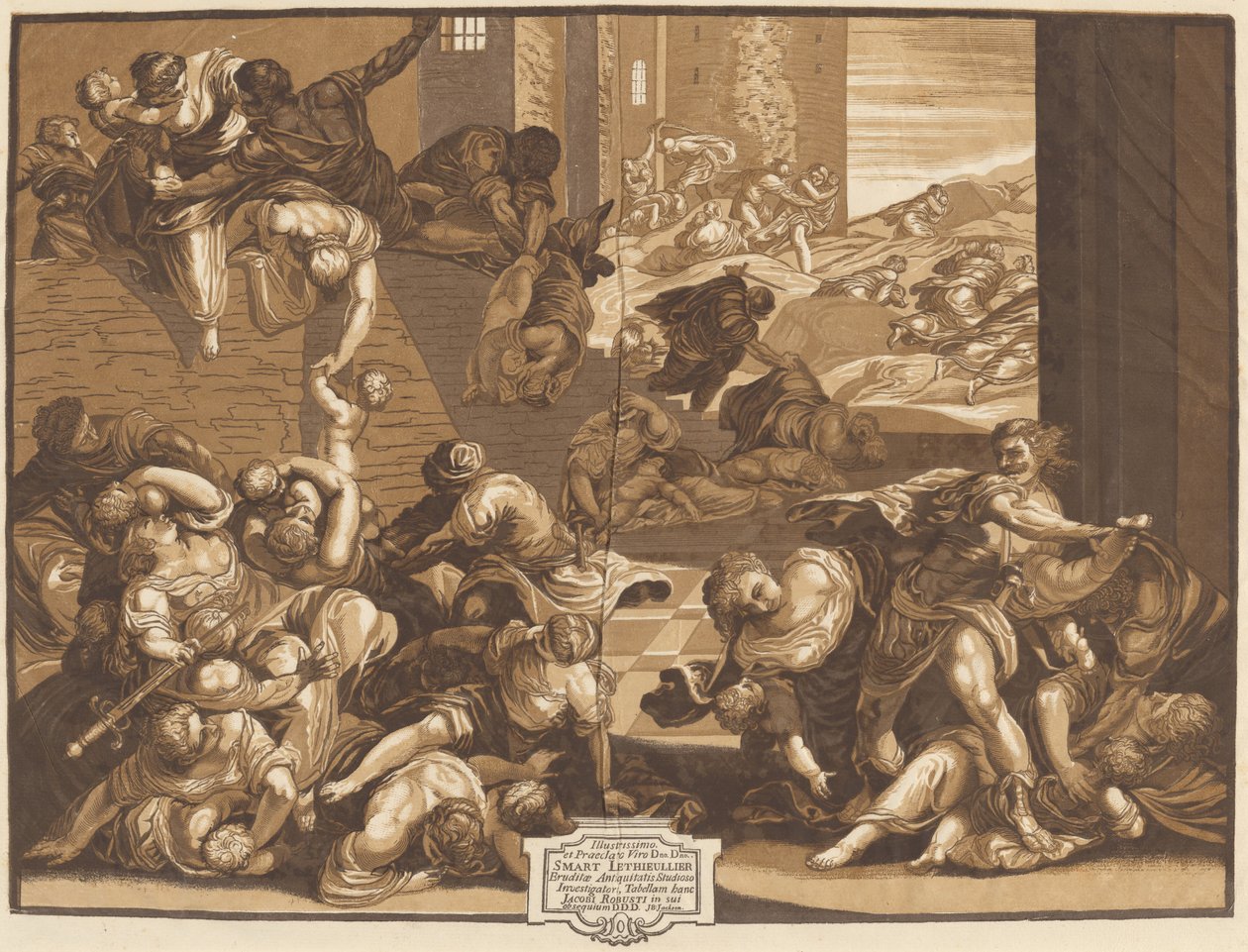 Massaker av de oskyldiga av John Baptist Jackson, after Jacopo Tintoretto
