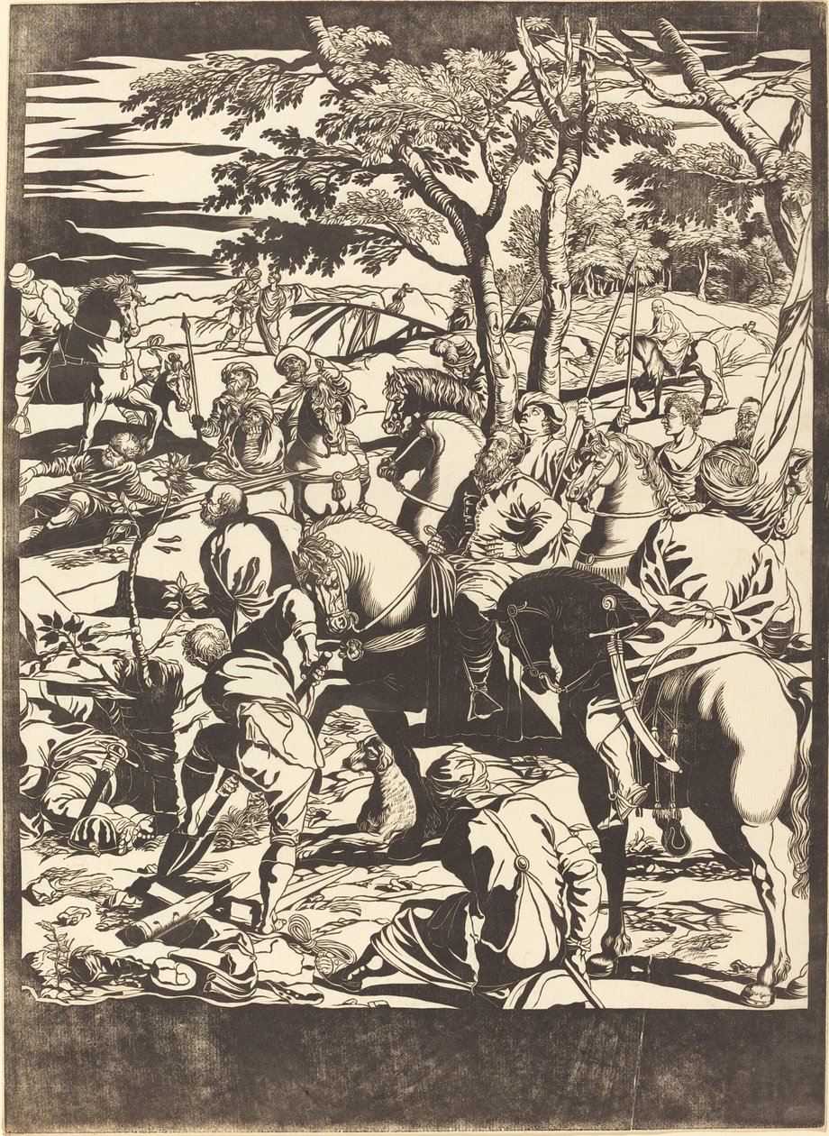 Korsfästelsen [höger platta] av John Baptist Jackson after Jacopo Tintoretto