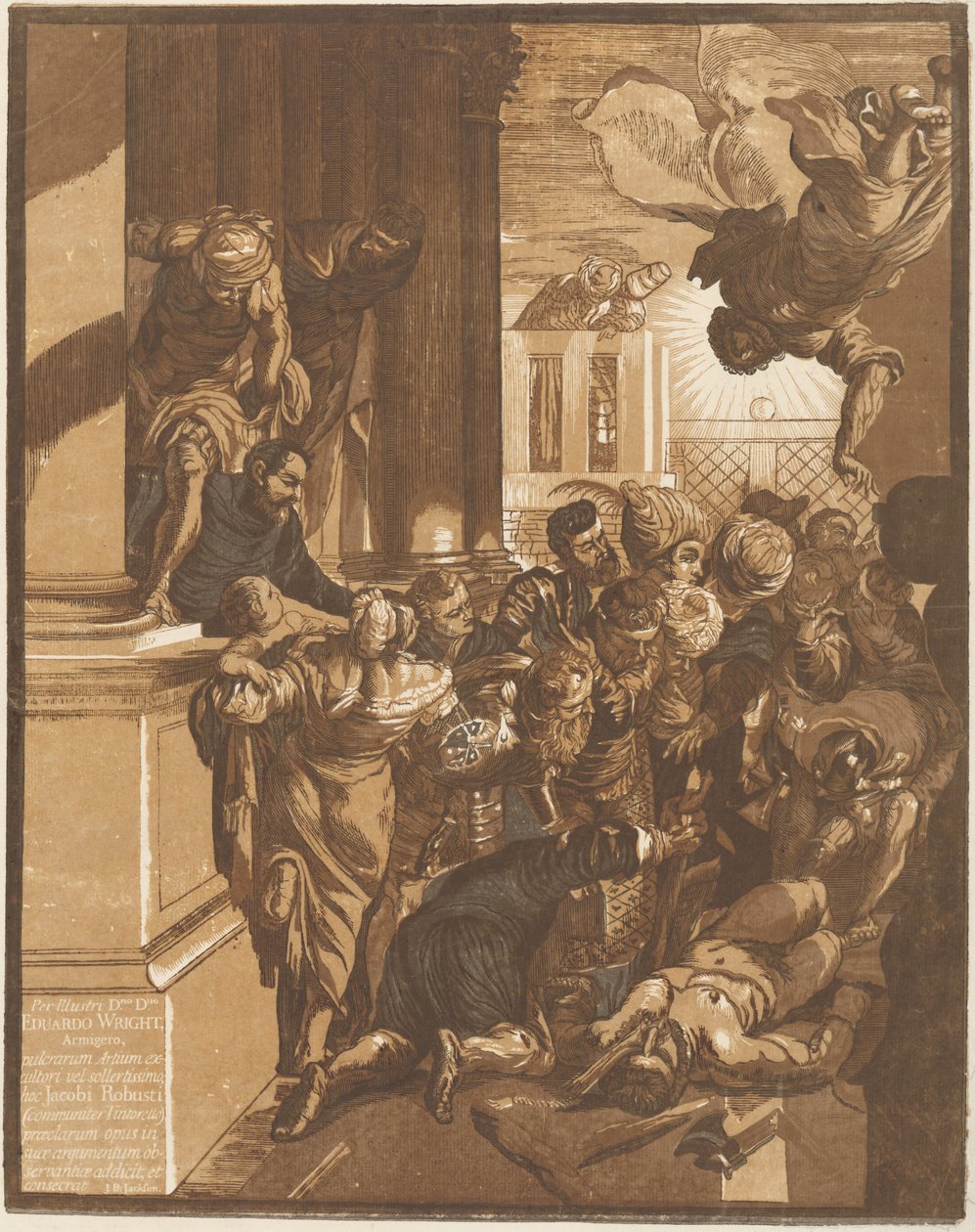 The Miracle of Saint Mark (vänster sida) av John Baptist Jackson after Jacopo Tintoretto