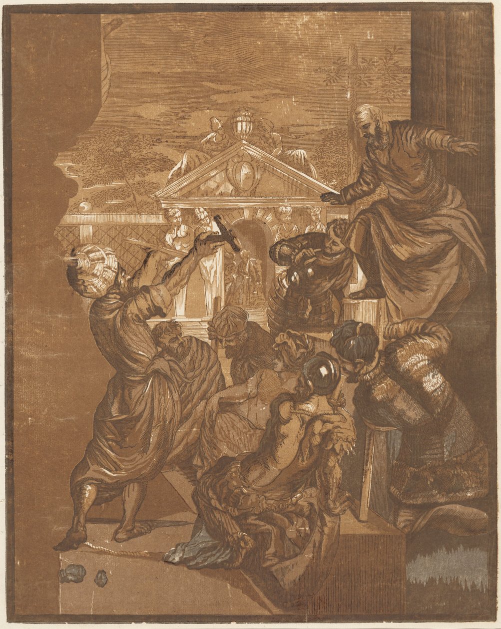The Miracle of Saint Mark (höger sida) av John Baptist Jackson after Jacopo Tintoretto