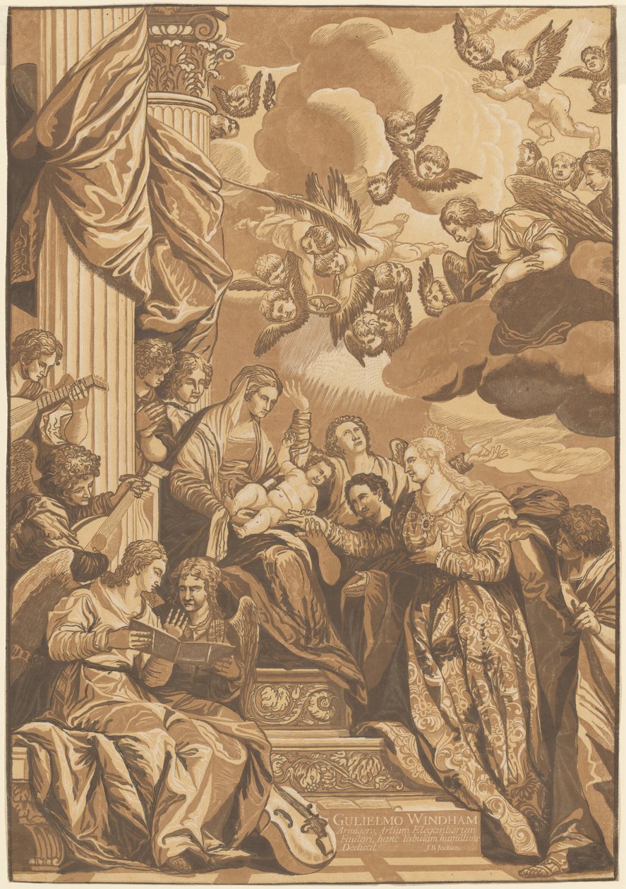 St. Catherines mystiska äktenskap av John Baptist Jackson, after Veronese