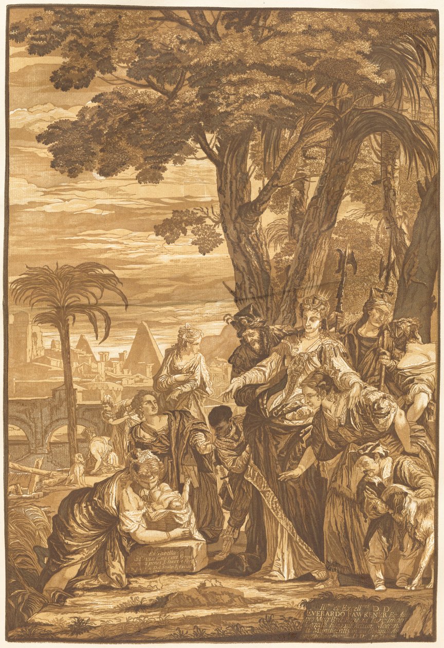 Fyndet av Moses av John Baptist Jackson after Veronese
