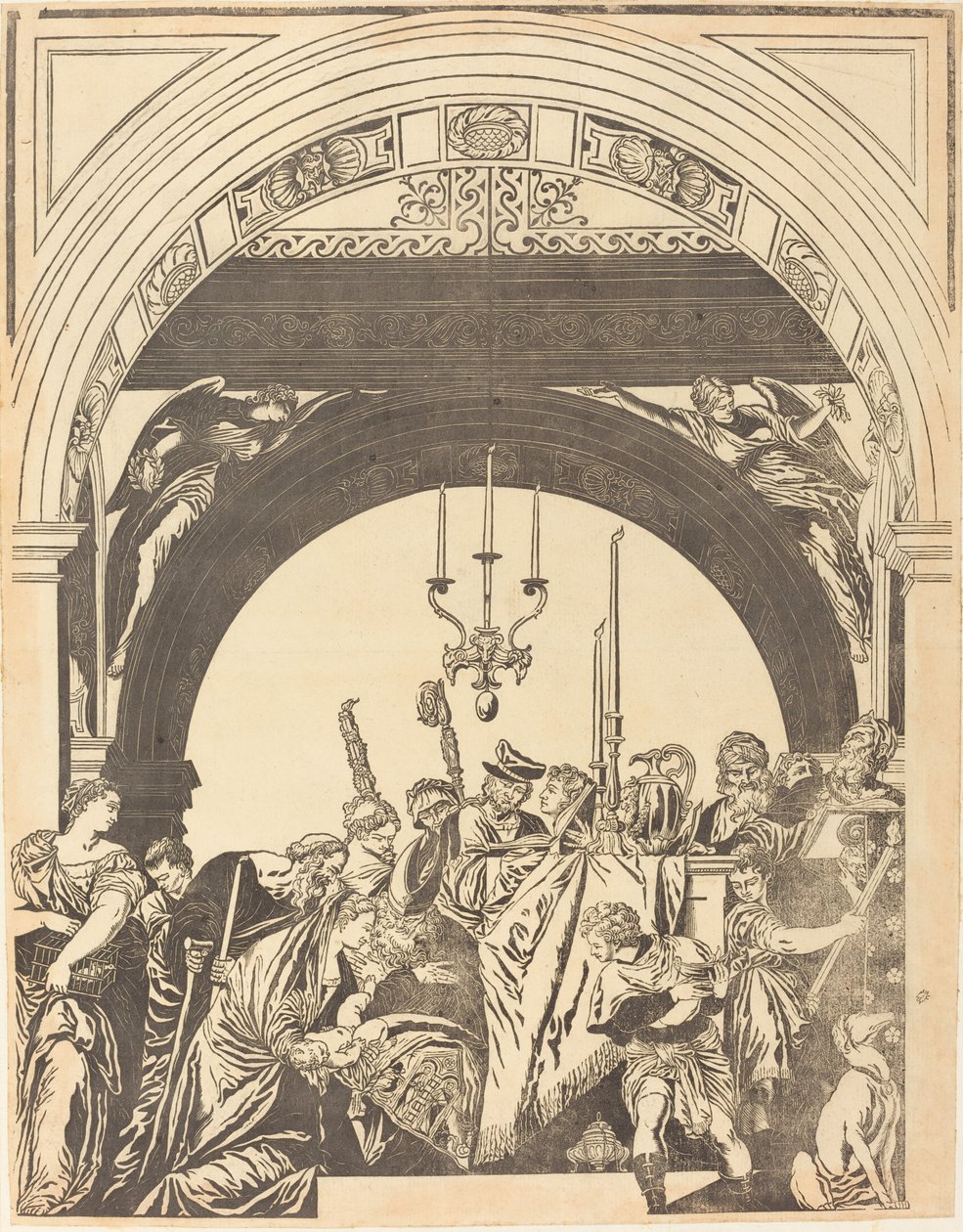 Presentationen i templet (Omskärelsen) av John Baptist Jackson after Veronese