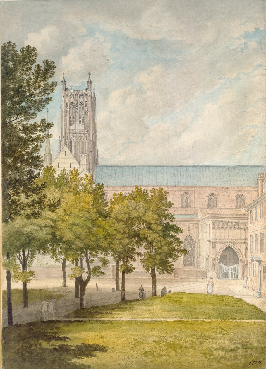 Worcester Cathedral, troligen 1774 av John Baptist Malchair