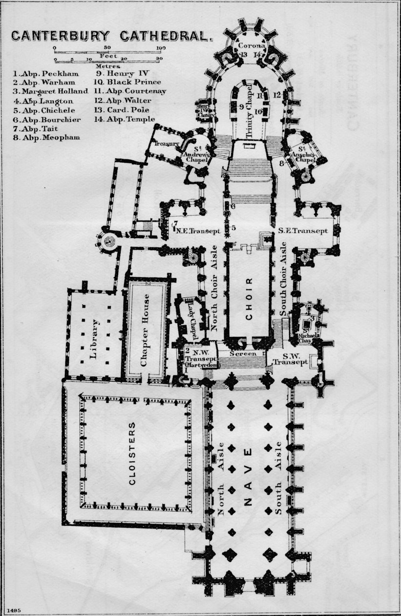 Canterbury Cathedral, 1900-talet av John Bartholomew