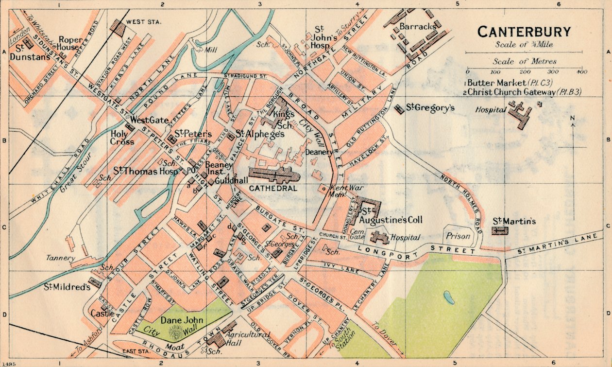 Canterbury, 1900-talet av John Bartholomew