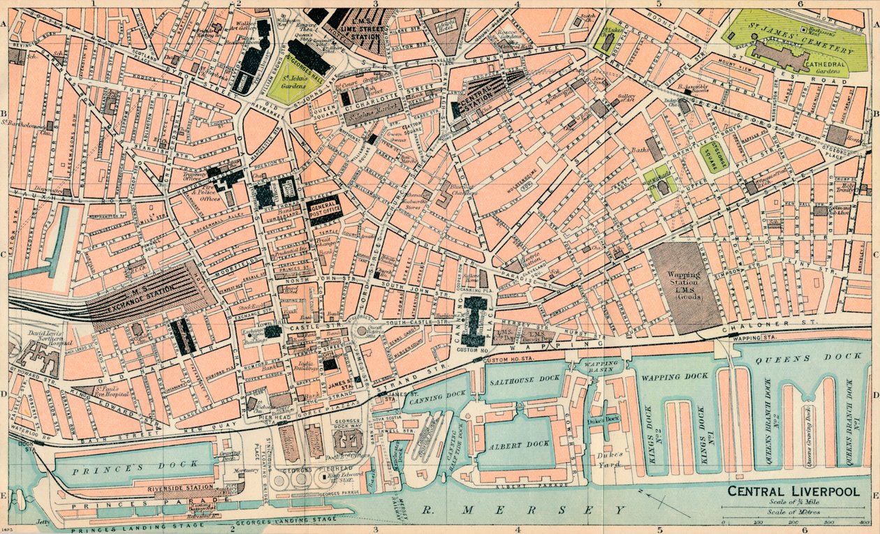 Centrala Liverpool, 1900-talet av John Bartholomew