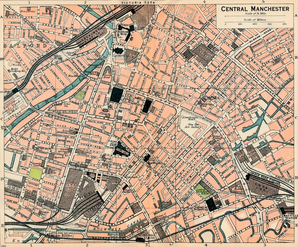 Centrala Manchester, 1900-talet av John Bartholomew