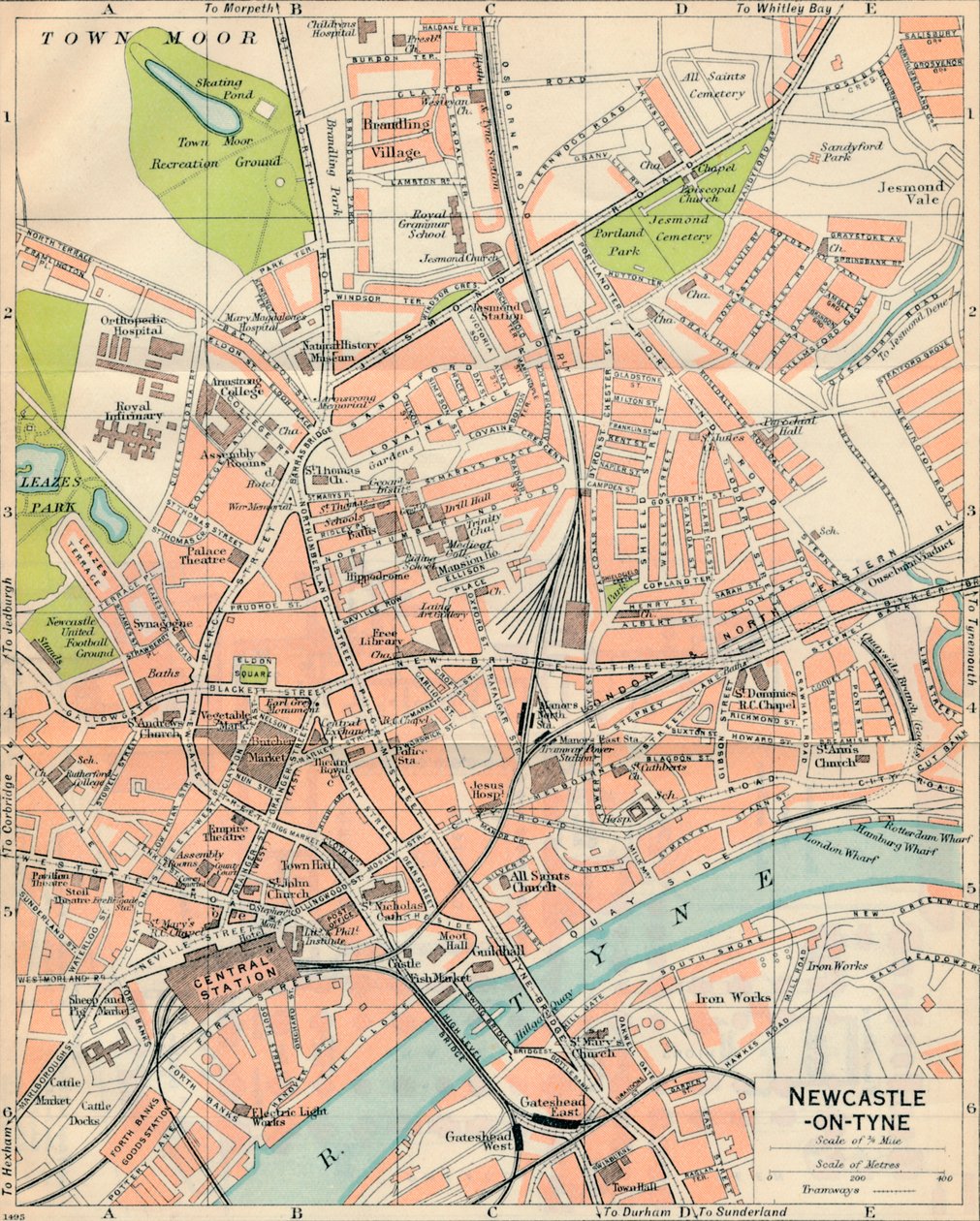 Newcastle-on-Tyne, 1900-talet av John Bartholomew