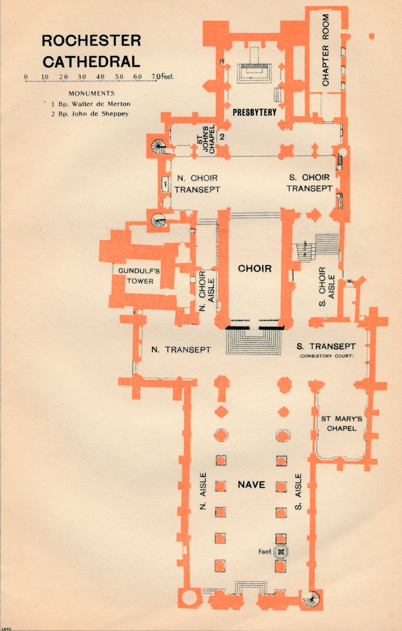 Rochester Cathedral, 1900-talet av John Bartholomew