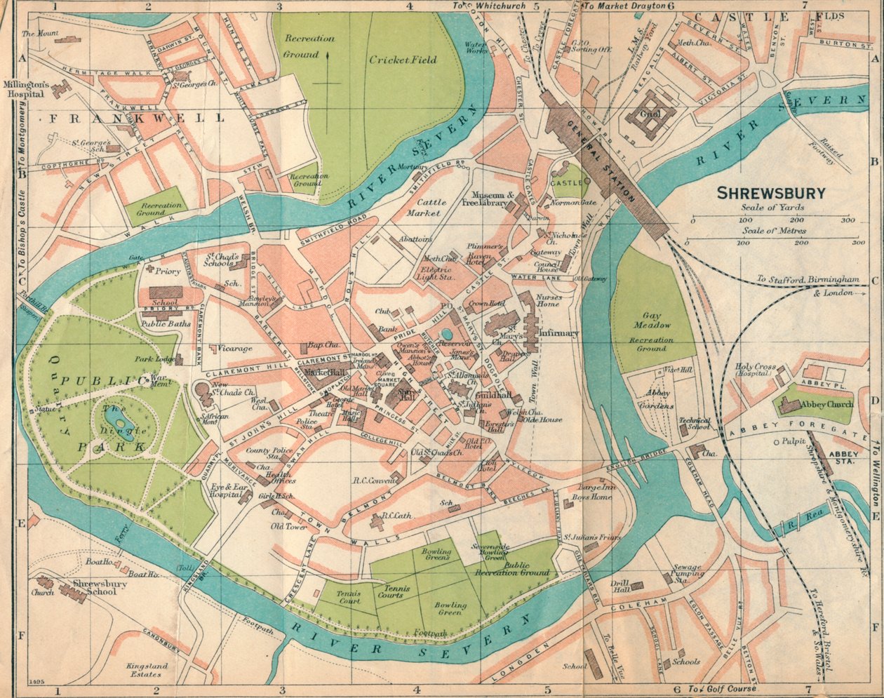 Shrewsbury, 1900-talet av John Bartholomew