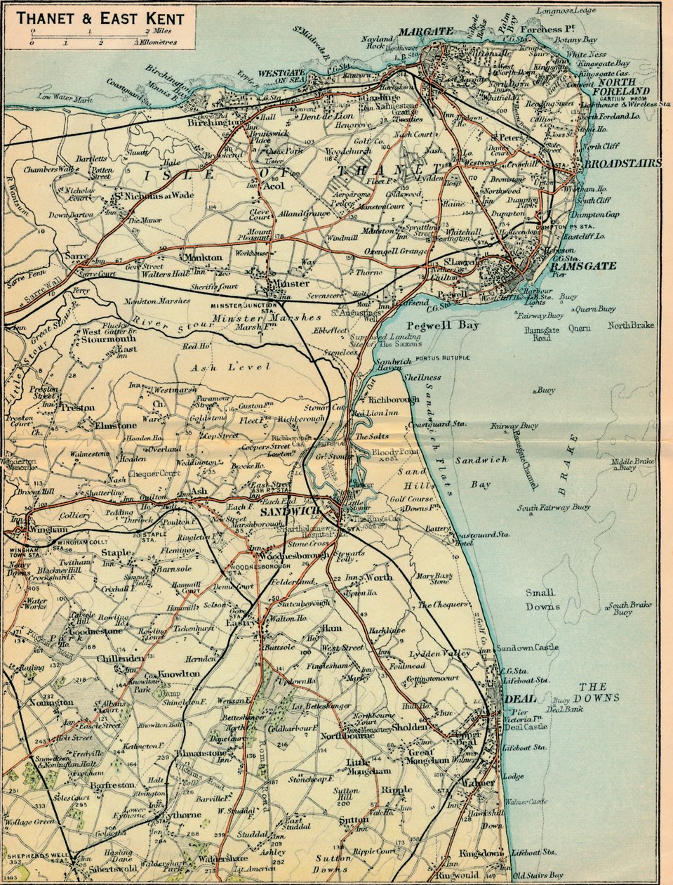 Thanet och östra Kent, 1900-talet av John Bartholomew