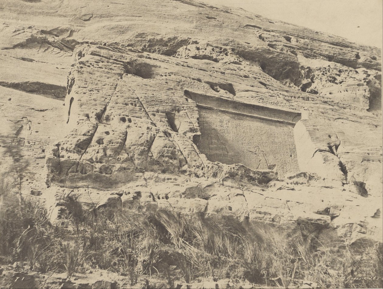 Ibsamboul, Stele till höger om Hathors tempel av John Beasly Greene