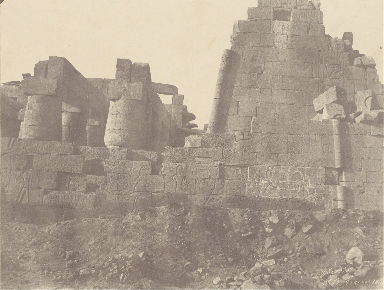Karnac, Hypostyle Hall, North Wall, Exteriör Face, N ° 1 bis av John Beasly Greene