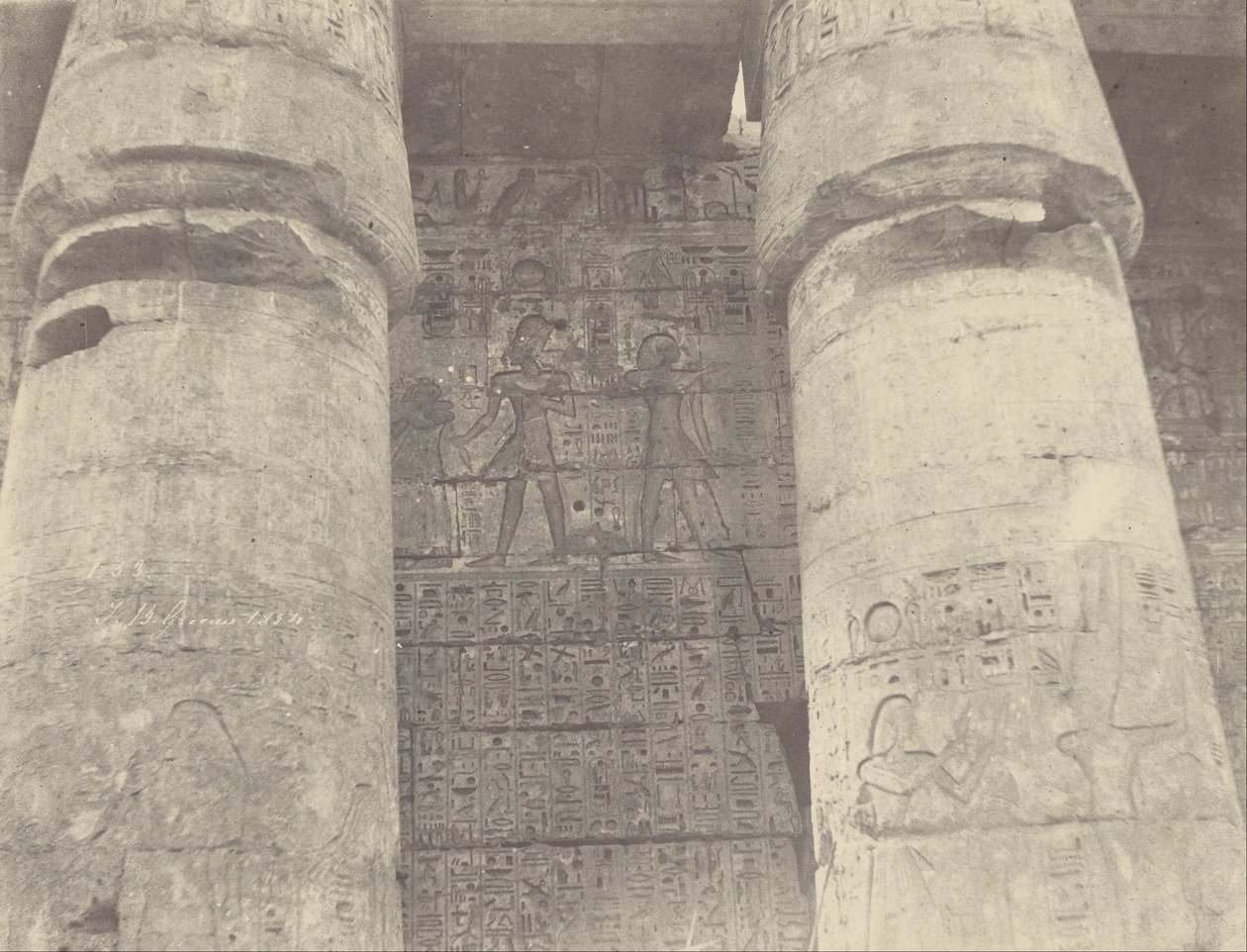 Medinet Habu, Ramses Méïamoun-palatset, vänster mur av John Beasly Greene