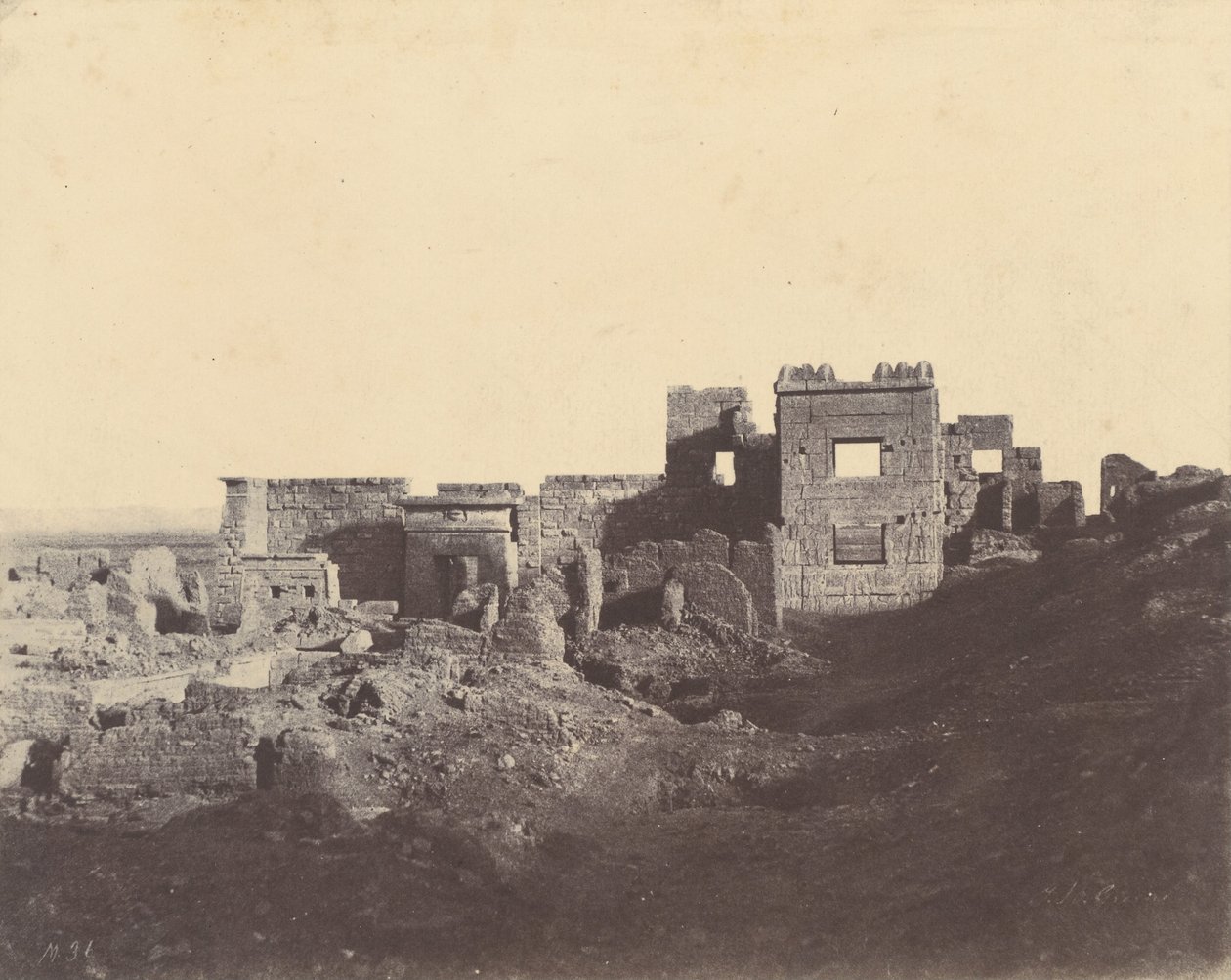 Medinet Habu. Utsikt från ingången till Ramses Méiamouns palats av John Beasly Greene