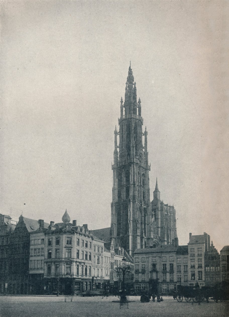 Vår Fru-katedralen, Antwerpen, Belgien, c1900 1914-1915 av John Benjamin Stone