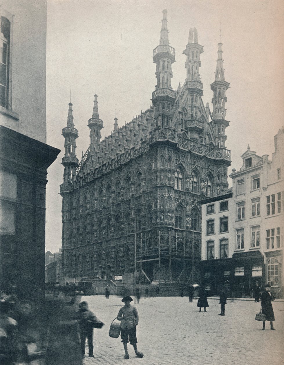 Rådhuset, Leuven, Belgien, c1900 1914-1915 av John Benjamin Stone