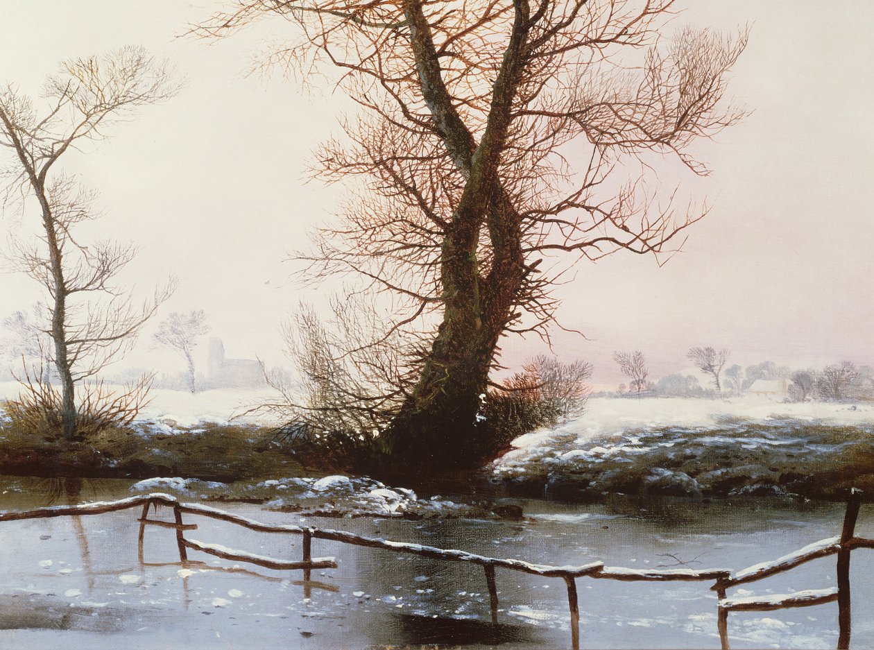 The Frozen Pool, 1873 (olja) av John Berney Ladbrooke