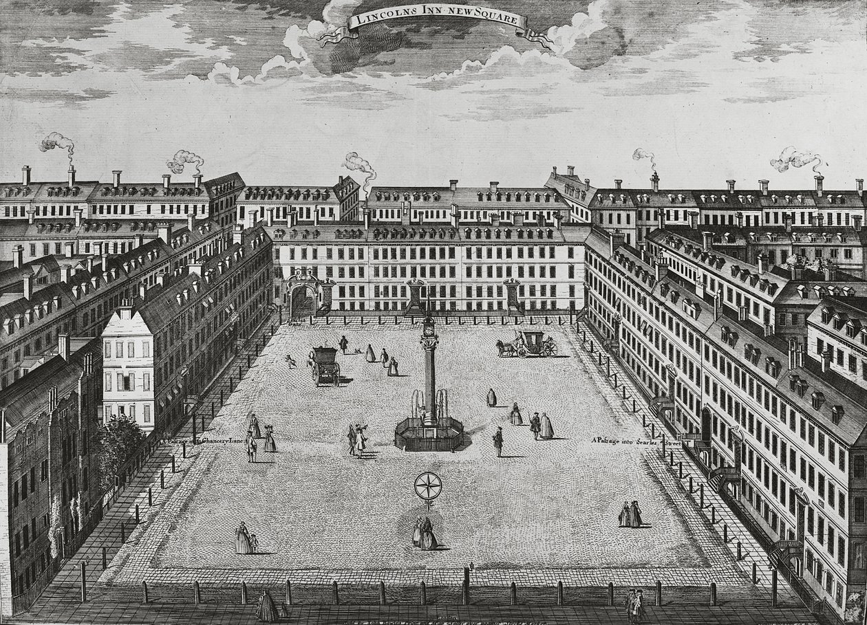 Lincolns Inn New Square, ca 1725 av John Bowles