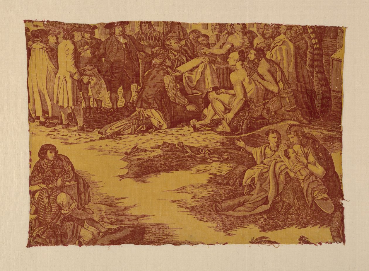 Fragment med titeln "William Penns fördrag med indianerna" av John Boydell