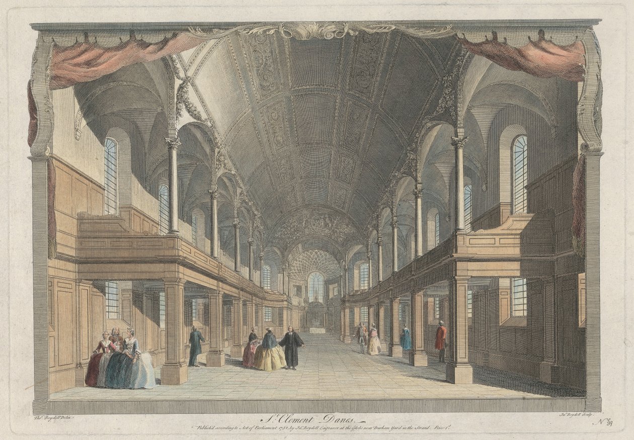 St. Clement Danes av John Boydell