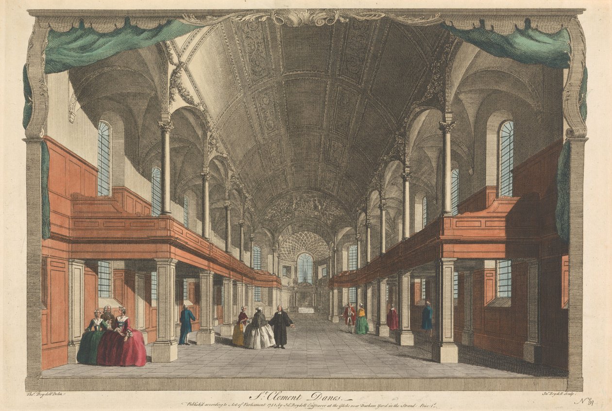 St. Clement Danes av John Boydell
