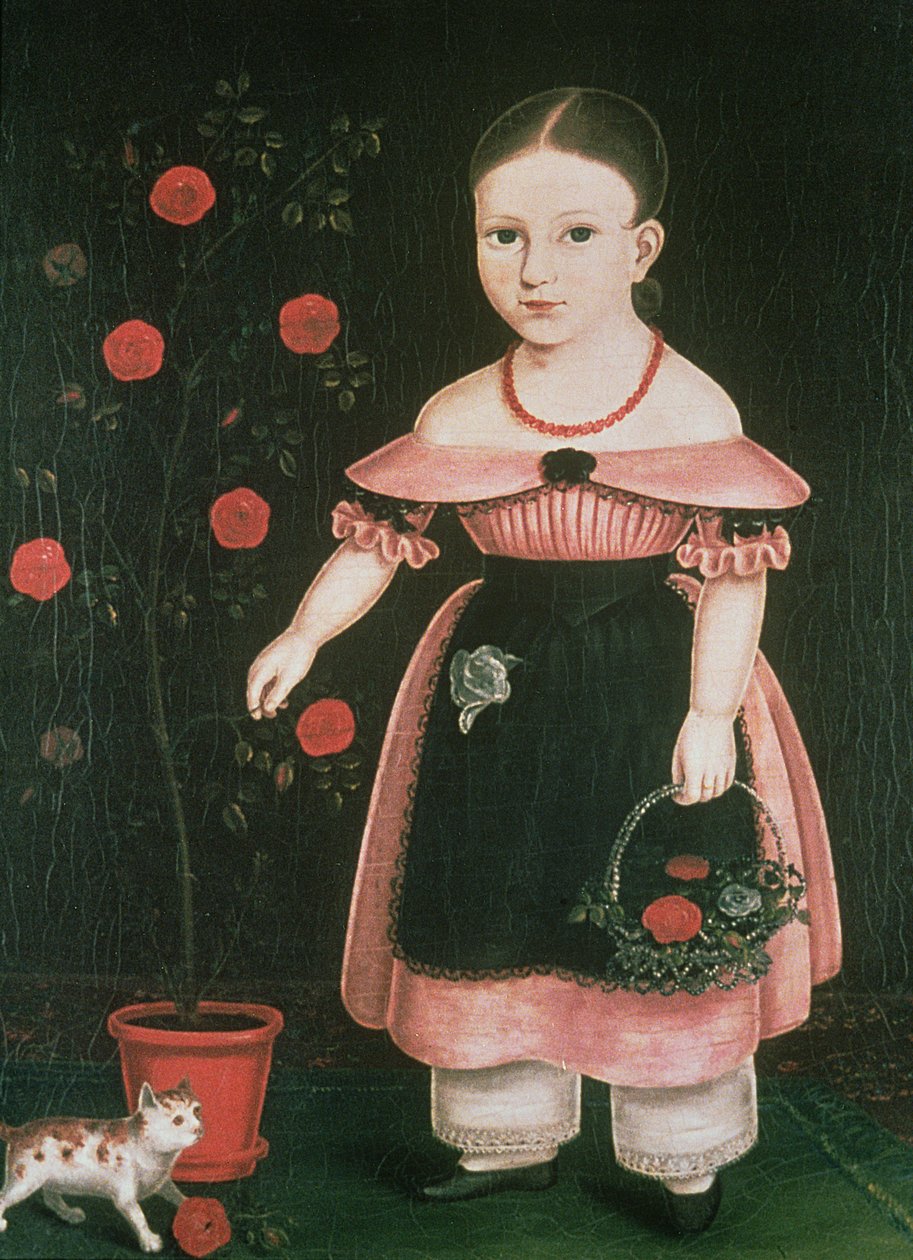 Liten flicka i lavendel, ca 1840 av John Bradley