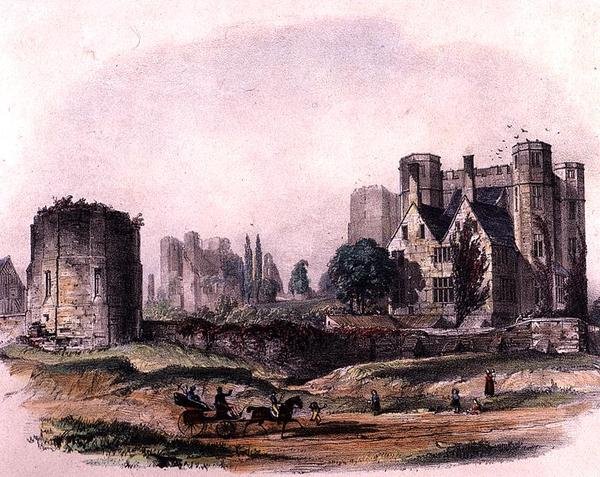 Kenilworth Castle (färgpenna på papper) av John Brandard
