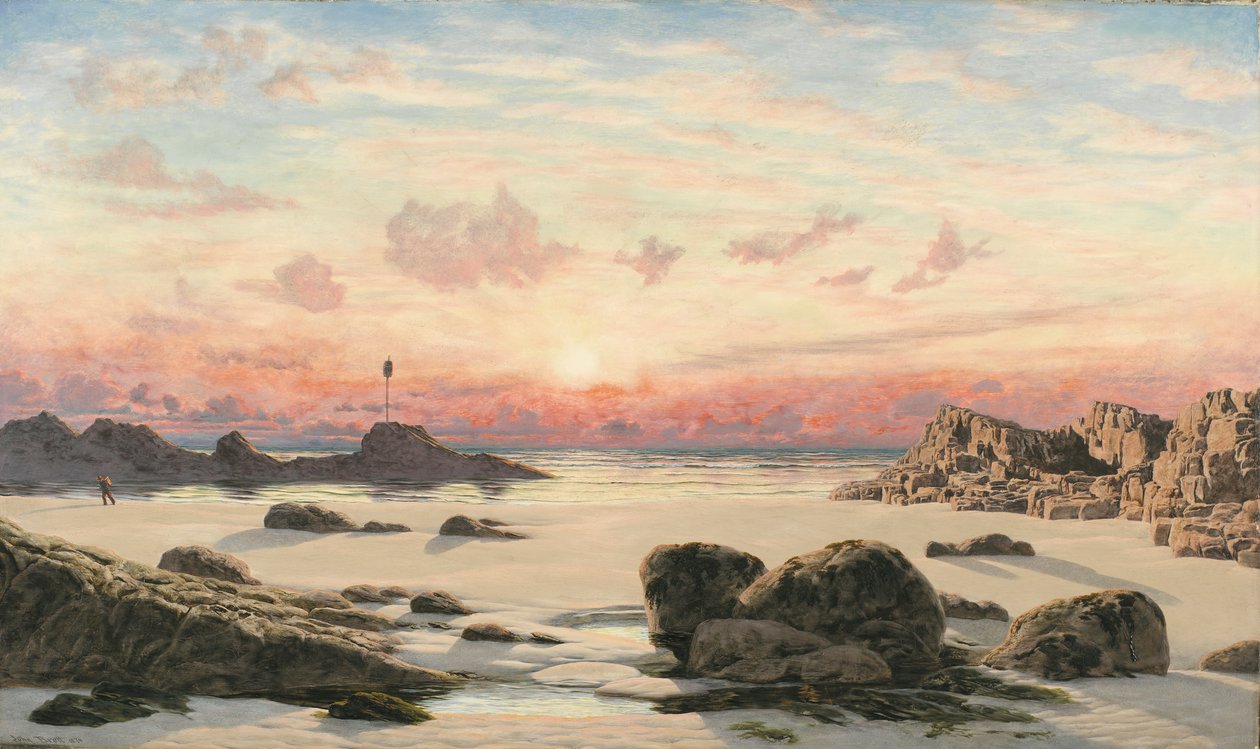 Bude Sands vid solnedgången, 1874 av John Brett