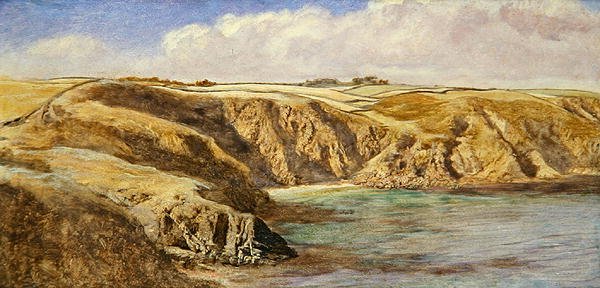 Parn Voose Cove (olja på duk) av John Brett