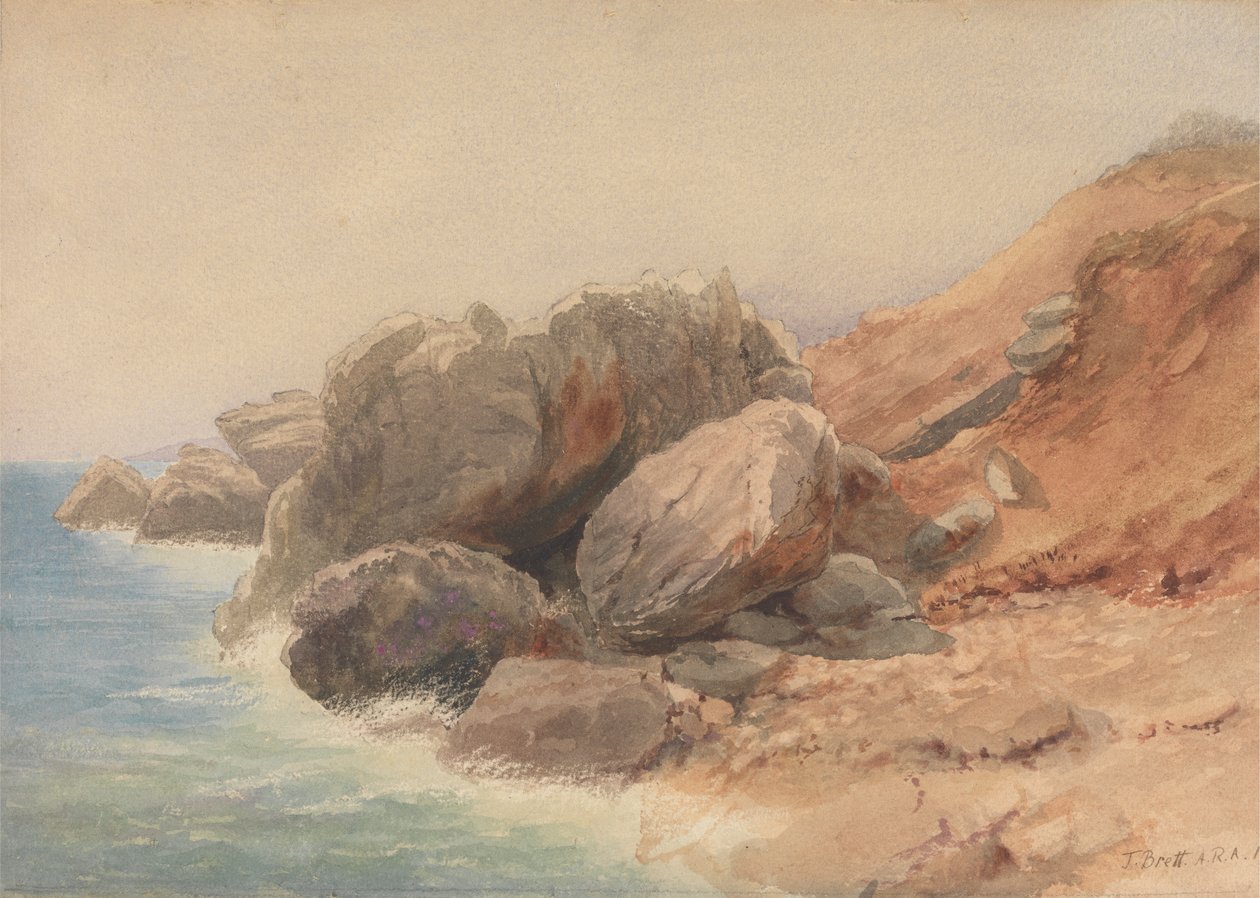 Studie av klippor av John Brett